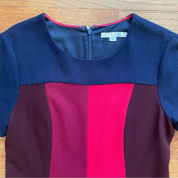 Boden Panel Patsy Colorblock Short Casual Wool Blend Dress size 10 - Picture 3 of 13